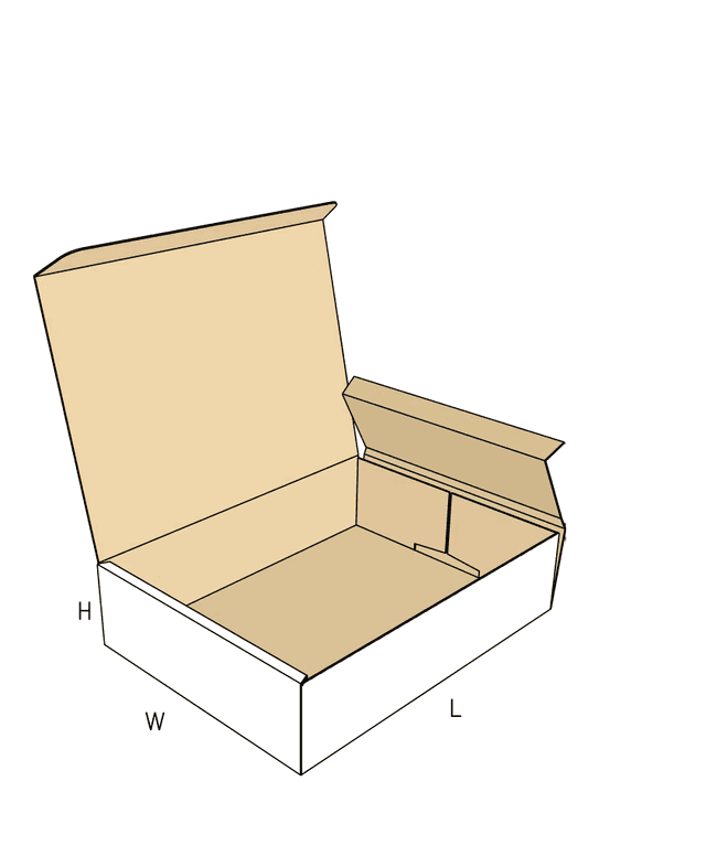 Front-lock corrugated tray and mailer