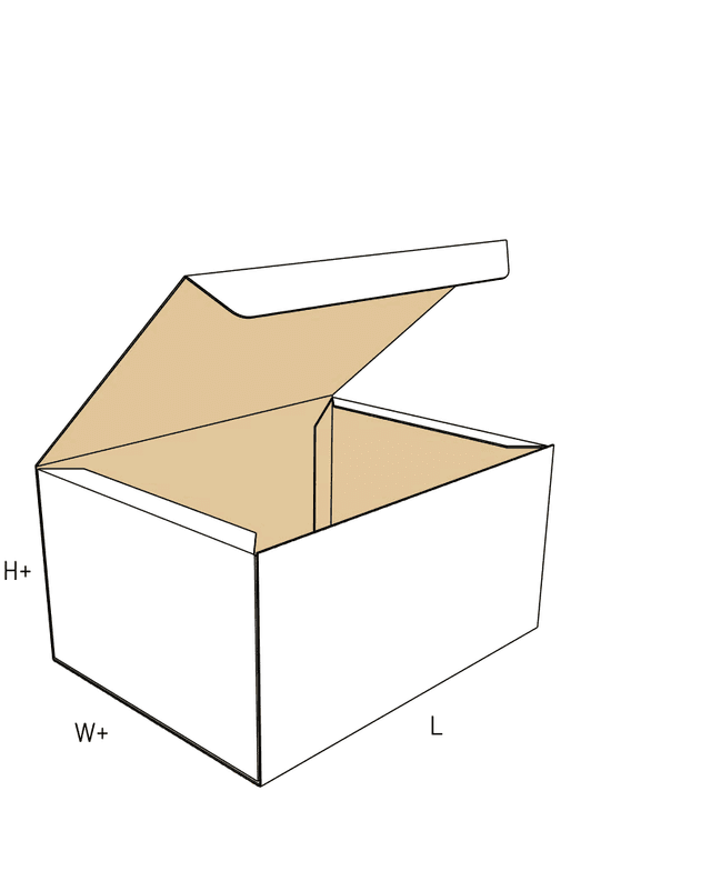Rigid-style corrugated case with separate panels
