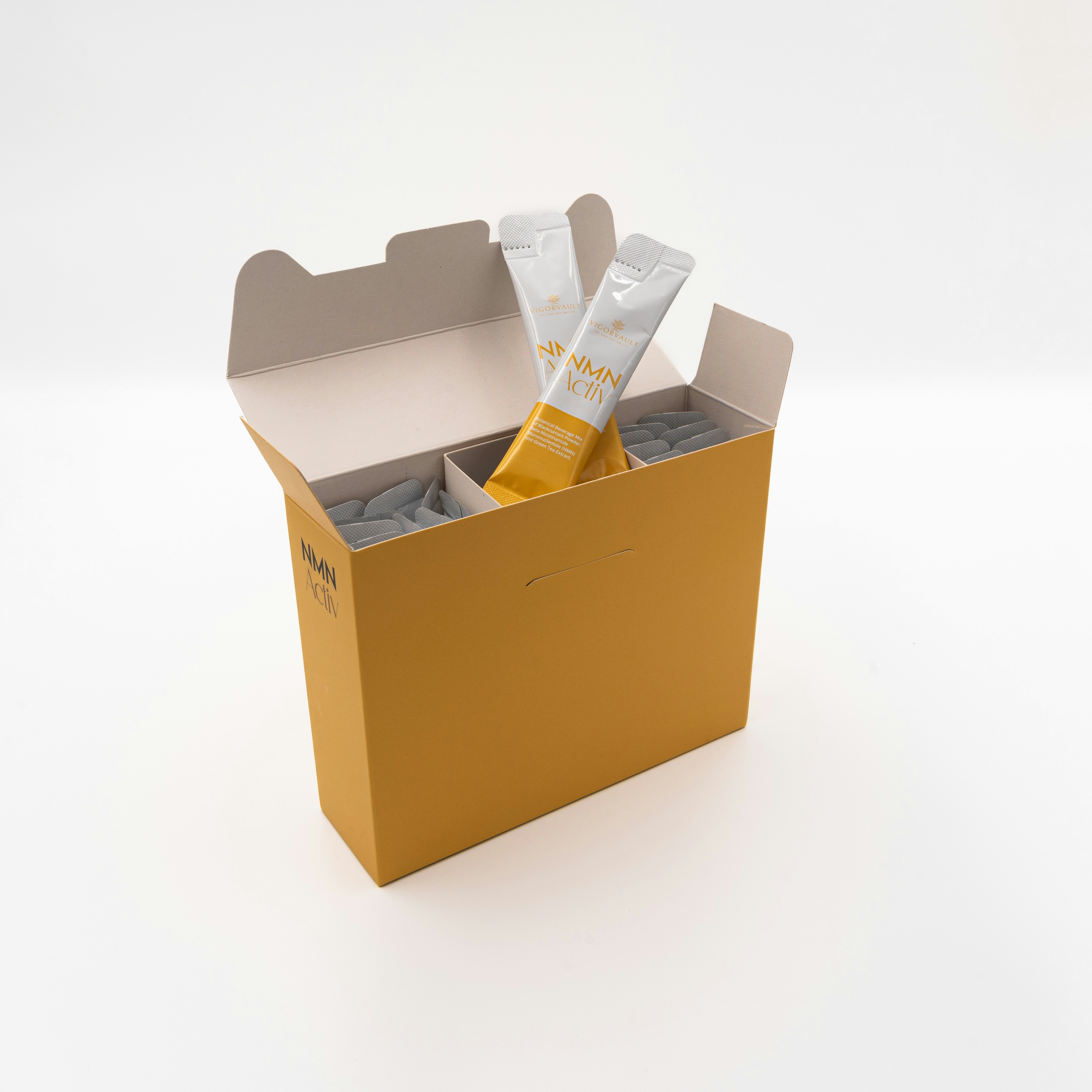 Open printed paperboard folding carton with fitted dividers